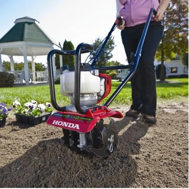 Honda FG110 Mini Tiller Cultivator, 6- to 9-Inch Tilling Width, Break New Ground or Prep Soil, Gas Engine, Adjustable Depth Bar (FG110KiAT)
