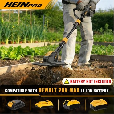 Cordless Tiller Cultivator Compatible with Dewalt 20V MAX Battery, 9In Tilling Width & 7In Depth Electric Tiller for Gardening, 360RPM Rototillers for Garden Cultivator (Tool Only) Cordless Tiller Cultivator Compatible with Dewalt 20V MAX Battery, 9In Tilling Width & 7In Depth Electric Tiller for Gardening, 360RPM Rototillers for Garden Cultivator (Tool Only)
