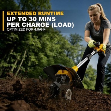 Cordless Garden Tiller Cultivator, Compatible with DeWalt 20V MAX Battery, 360 RPM High Torque, 9" Width x 7" Depth, Lightweight Garden Soil Tool for Weeding, Tool Only-Battery Not Included Cordless Garden Tiller Cultivator, Compatible with DeWalt 20V MAX Battery, 360 RPM High Torque, 9" Width x 7" Depth, Lightweight Garden Soil Tool for Weeding, Tool Only-Battery Not Included