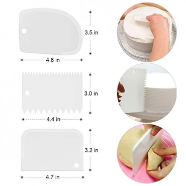 Kootek 11 Inch Rotating Cake Turntable with 2 Icing Spatula and Icing Smoother, Revolving Cake Stand White Banking Cake Decorating Supplies