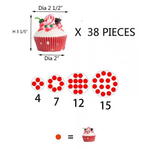 YestBuy 4 Tier White Round Wedding Party Acrylic Cupcake Display Tree Tower Stand 1 Unit (4 Tier Round) 