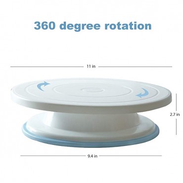 Rotating Cake Stand Cake Decorating Turntable Supplies with 24 Stainless Steel Tips, 3 Icing Smoother, 1 Pastry Bag, Cake Tip Brush, Cake Flower Lifter, Cake Flower Nail, Coupler, Cake Decorating Pen 