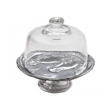 Anchor Hocking Monaco Cake Set with Ribbed Dome 