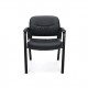 Essentials Leather Executive Side Chair - Guest/Reception Chair, Black (ESS-9010)