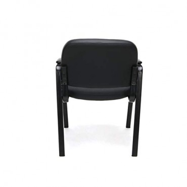 Essentials Leather Executive Side Chair - Guest/Reception Chair, Black (ESS-9010)