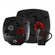 16-Piece Dinnerware Set, Evening Blossom, Black 