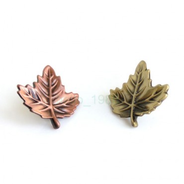 Antique Rural Leaf Cabinet Knobs Cupboard Handles Kitchen Furniture Drawer Pulls