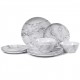 Melamine Dinnerware Set for 4-12 Piece Dinner Dishes Set for Camping Use, Lightweight Unbreakable and Dishwasher Safe, Marble Pattern