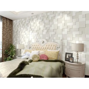 10M Modern Wall 3D Mosaic Living Room Non-woven Wallpaper Tv Background