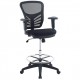 Modway Articulate Drafting Chair in Black - Reception Desk Chair - Tall Office Chair for Adjustable Standing Desks - Drafting Table Chair