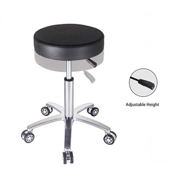 Rolling Swivel Stool Chair for Office Medical Salon Tattoo Massage,Adjustable Height Hydraulic Stool with Wheels (Black)