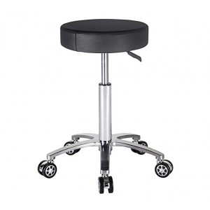 Rolling Swivel Stool Chair for Office Medical Salon Tattoo Massage,Adjustable Height Hydraulic Stool with Wheels (Black)