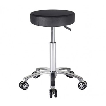 Rolling Swivel Stool Chair for Office Medical Salon Tattoo Massage,Adjustable Height Hydraulic Stool with Wheels (Black)