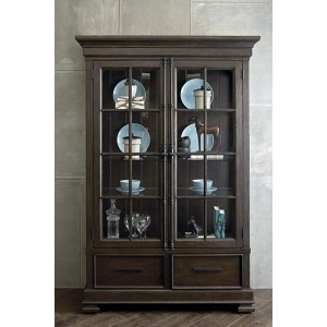 Stylistics Bolton St. China Cabinet, 52" x 19" x 78", Dark Brown