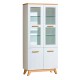 LOTTA White&Wood 2 Doors Display Cabinet